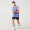 lu-10003 zomer nieuwe heren sneldrogend vest losse fitness training shirt basketbal running sport vest Met merklogo