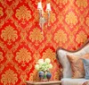 Strisce non tessute in stile europeo Damask Wallpaper per carta da parati da soggiorno in rilievo stereo 3D stereo