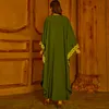 Etnische kleding Kaftan Ramadan Abaya Dubai Robe Longue Djellaba Femme Musulmane Pakistaanse Turkije Islam Arabische moslim hijab Maxi -jurk voor wo
