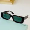 Okulary przeciwsłoneczne projektant mody Omri016 Klasyczny czarny pełny biały kwadratowy rama 016 damskie okulary Uv400 Ochronne Męskie Czarne 45sf