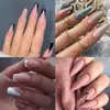 False Nails 1 Box Transparent Coffin Fake Clear Ballet Almond Acrylic Extension Tips Tryck på Nail ABS Full Cover Prud22