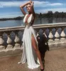 Quality Famous Brand Dress Solid Embroidery V neck Sleeveless Summer Sexy Celebrity Party Maxi Vestidos 220521