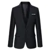 Bleu hommes Blazers travail bureau hommes Tuxedos pour Occasions formelles poches manteau Blazers mâle personnalisé hommes d'affaires Slim Blazers 220514