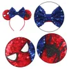 Hair Accessories Festival July 4th Independence Day Sequins Bow Mouse Ears Headband Kids DIY Women Party HairbandsHair