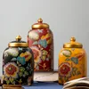 1PCS retro ceramiczne butelki do przechowywania kuchenki słoiki Tin Sugar Pot Organizer Painted Tea Caddy Magazyna