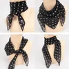 65 65 cm Summer Fashion Chiffon Polka Dot Scarf Ladies Head Neck Square Shawls Female Hair Ties Bands Neckerchief