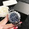 2023 Sale Brand Mens Watches All Stainless Steel Boss Watch fashion blue Dial 40mm Quartz Movement Designer Quality Waterproof Watch