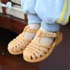 Sommar barn baby sandaler barn pojkar tjejer gelé strand skor ihålig spädbarn toddler roman sandal storlek 14-19