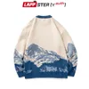 Lappsteryouth Men Harajuku Moutain Winter Sweaters Pullover Mens Overized Korean Fashions Sweater Women Vintage Clothes 220817