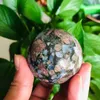 Decorative Objects & Figurines 50MM-70mm Natural Glaucophane Quartz Crystals Sphere Ball Crafts Healing Stone For 1pcDecorative