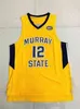 XFLSP Murray State Racers 12 Ja Morant Jersey Timetrius Jamel Ovc Ohio Valley NCAA College Basketball porte la chemise de l'université S-XXXL