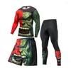 Мужские спортивные костюмы Rashgard Cressuit Men Compression Compression Костюмы FITNESS TRASGING TRABOUT Quick Dry Mens Set Travel Sport Jiu Jitsu