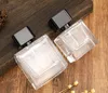 Wholesale transparent spray bottle perfume bottle glass 50ml split 100ml square