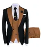 Tuxedos de casamento Groom GOOM Use Slim Fit Fit de alta qualidade Ternos de negócios Ternos de festas de baile Twedding Tuxedoshree Pedaços de casaco de terno