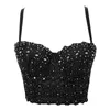 Atoshare Glitter Top with Straps Lace Corset Top Bustier Bra Women Summer Tank Crop Crop Top Party Club Club 220519