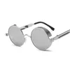 Klassieke gotische steampunk sunglasse vintage ronde metalen frame zonnebrillen vrouwelijke mannelijke hoogwaardige UV400 220629