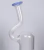 pyrex glasoljebrännarrör Life Perc Rak bong 35cm Höjd dubbrigg med 18,8mm Honskarv Välblåst glas