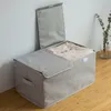 Two Type Clothes Underwear Organizer Underwear Bras Socks Sweaters Storage Box With Cover Linen Cotton Closet Wardrobe Organizer