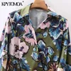 Women Fashion With Bow Tied Floral Print Wrap Mini Shirt Dress Vintage Long Sleeve Female Dresses Vestidos Mujer 220526