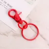 New Style Metal Keychain Color Paint Lobster Clasp Key Hook Split Key Ring Bag Pendant Creative DIY Accessories