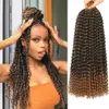 شغف الاصطناعية تويست الشعر 18 بوصة الفراشة locs المياه موجة الأفرو الكروشيه جديلة امتداد 80 جم/أجهزة الكمبيوتر الينابيع للنساء السود LS06