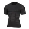 Heren t-shirts heren lichaamsvormen fitness elastische buik strakke passende korte mouw shirt tanktops vorm ondergoed ondergoed afslankboobs vormen