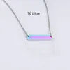 Blank Bar Pendant Necklace Stainless Steel Gold Rose Gold Silver Charm Pendants Jewelry For Buyer Own Engraving