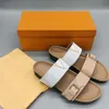 Lyxmärke sommarsandaler designer tofflor glider blommig brokad äkta läder flip flops kvinnor skor sandal enkelt casual skor 1978 001