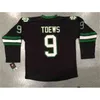 Vipceomit Mens 9 Jonathan Toews Dakota Hockey Jersey 100％ステッチエンプロイダリーファイティングスーダコタカレッジホッケージャージーブラックホワイトグリーン