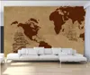 カスタム任意のサイズ3Dの壁紙壁画絵画古典的なノスタルジックヨーロッパのヨーロッパの地図船の居間の背景の壁の装飾