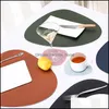 Andere tafel decoratie accessoires keuken eetbar huizen tuin pu lederen tabelgerei placemat cup mat waterdichte warmtebestendige non