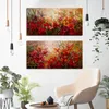 Huile de fleur naturelle haletant impression sur toile affiche paysage peintures de paysage scandinave nordique mur photo pour salon