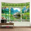 Bellissimo tappeto 3d stampa digitale paesaggio parete hippie arazzo soggiorno camera da letto decorazione della casa J220804