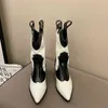 bootssexy مدببة إصبع القدم ثعبان طباعة Western Cowboy Boots Women 2021 العلامة التجارية تصميم أحذية الكاحل أحذية النساء G220813
