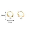 2022 Neue Premium Französische Perlen Charm Süße kleine Creolen Damen Gold Tropfen Ohrringe AB772207K