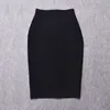 高品質のセクシーな女の子のボディコンレディース膝の長さミディHLペンシルオフィスハイウエスト包帯スカート220505