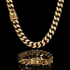 سلاسل 8mm-16mm Hip-Hop Curb Necklace Cupan Link Chain Necklace للرجال والنساء 316L سوار ذهبي من الفولاذ المقاوم للصدأ المجوهرات المجوهرات