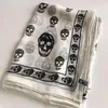 Sciarpe Summer Beach Square Scialle Ladies Designer Skull Print Sciarpa in chiffon Hijab musulmano per le donne Luxury Skeleton Wrap 120cm 120cmScarves