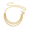 Riemen elegante holle out vlinder multi-layer taille ketting sexy gouden zilveren kleur riem voor vrouwelijke jurk accessoires body chainbelts emel22