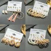 Baumeln Kronleuchter Mode Perle Hoop Ohrringe Set Für Frauen Geometrische Gold Metall Punk Drop Brincos 2022 Trend Schmuck