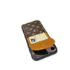 Дизайнерский кожаный держатель карт. Телефонные чехлы для iPhone 13 12 11 Pro Max 13pro 12pro 11pro x XS XSMAX XR 7 8 Plug с милой собакой Brown 307O235R