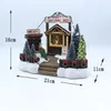 Party Decoration Christmas Led Light Snow House Luminous Village Building for Home Xmas Gifts Rok 2022