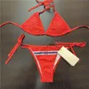 Designer Summer Fashion High-end Strap Bikini Bikini Misculazione Lettera di costumi da bagno Stampato Bikinis Summer Vacilla