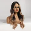 Wig Heat Resistant Cosplay Supplies High Temperature Fiber Brown Color Hair for Women Natural Curly Human 220718