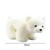 Obiekty dekoracyjne figurki 30 cm super urocze niedźwiedzie polarne pluszowe pluszowe fiksowe prezent dla dzieci wygodne Bedro2519
