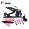 HISMITH Machine sexy rétractable automatique 10 pièces jointes Masturbation pistolet de pompage vitesse de poussée jouets réglables pour les femmes