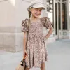 ملابس الأطفال أطفال عيد ميلاد طباعة Vestidos for Baby Summer Party Fong 3 4 5 6 8 years Princess Dress G220518