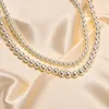 Cadenas 6/8 mm Collares redondos de perlas de imitación para mujeres Elegante Ballot Strand Beads Collar de cadena Lady Party Aniversario Joyería de boda Cadenas