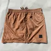 Metal Nylon Dyed Shorts Outdoor Casual Men Pants Beach Swim Shorts Black Grey