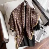 Sciarpa di seta Lvity Donna Moda Foulard Scialle di raso Sciarpe Testa di capelli quadrati grandi Bandana Fazzoletto Hijab